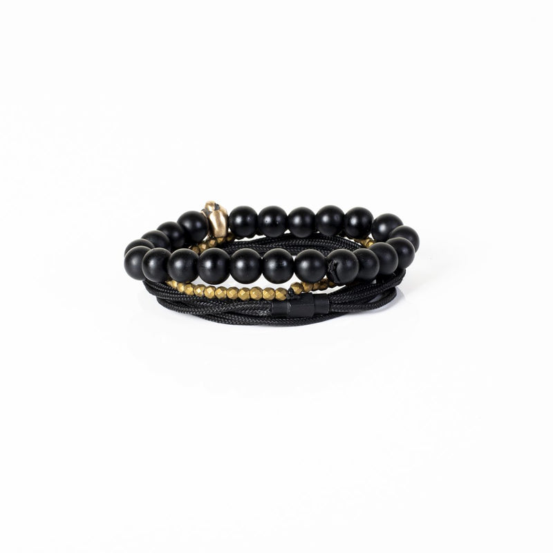 Buy wholesale Skull Gold Vermeil & Lava Bracelet